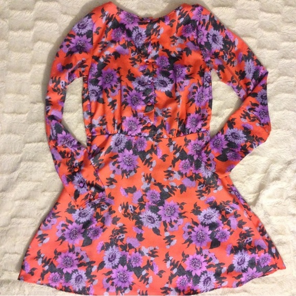 Free People Tangerine Floral Parker Dress - Picture 3 of 4